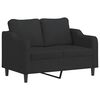 vidaXL Sofa Set Black Fabric (100% polyester), Metal, Textilene, Plywood