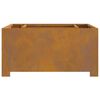 vidaXL Fire Pit Brown 31.5" x 31.5" x 15.7" Weathering steel