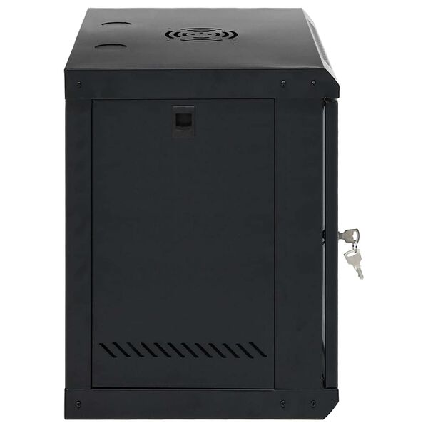 vidaXL Network Cabinet Black 20.87 x 17.72 x 23.62 in Steel