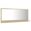 vidaXL Mirror Sonoma oak Engineered wood 35.4 x 4.1 x 14.6 in