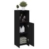 vidaXL Bathroom Cabinet Black Engineered wood Medium Bathroom Cabinet