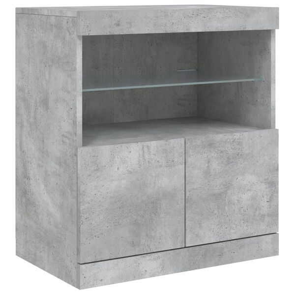 vidaXL Sideboard Concrete grey Engineered wood Sideboard Rectangular