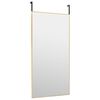 vidaXL Door Mirror Gold Aluminum and Glass 19.7 x 39.4 in