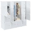 vidaXL Storage Cube Organizer White Polypropylene Large Modular