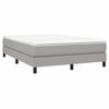 vidaXL Bed Frame Light Gray Polyester, Plywood, Engineered wood Full