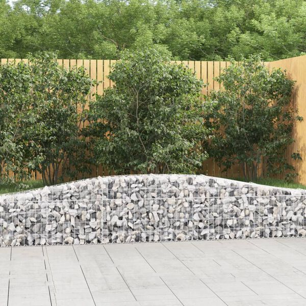 vidaXL Gabion Basket Set of 9 Silver Galvanized iron Large