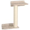 Kerbl Cat Tree Beige Wood and plush 9-part system Wall mounting