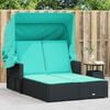 vidaXL Double Sun Lounger Black