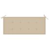vidaXL Garden Bench Beige, Brown Solid Acacia wood, 100% polyester fabric
