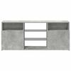 vidaXL TV Cabinet Concrete Grey Engineered Wood and Tempered Glass Medium