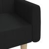 vidaXL Sofa Bed Black Polyester, Wood, Plastic, Foam Medium