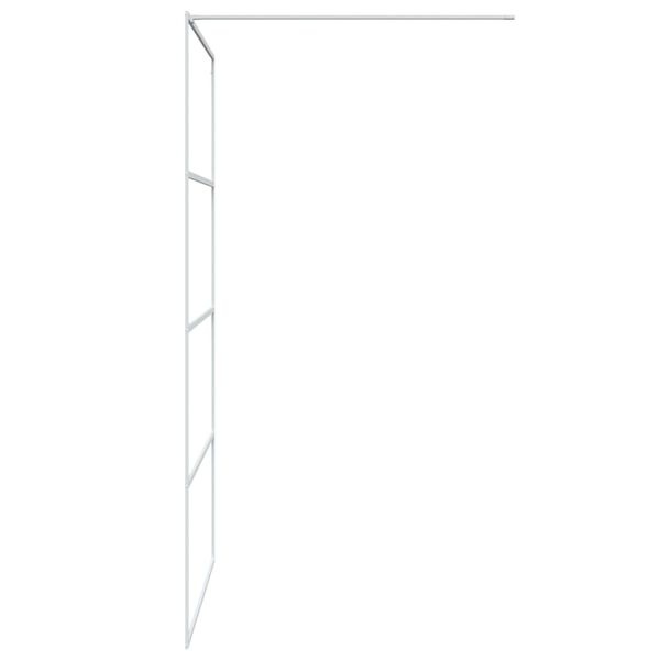 vidaXL Walk-in Shower Wall White 45.3x76.8" Clear ESG Glass