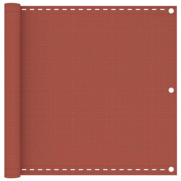 vidaXL Balcony Screen Terracotta 35.4x157.5" HDPE