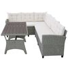 vidaXL Outdoor Furniture Set Grey, Cream White