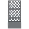 vidaXL Trellis Planter Set of 2 Grey Wood plastic composite Large