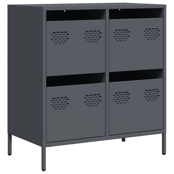 vidaXL Sideboard Anthracite Cold-rolled Steel Medium Sideboard