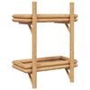 vidaXL Wall Shelf with Shelf Wall-mounted Brown 45 x 26 x 60 cm bamboo