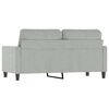 vidaXL 2-seater Sofa Light grey Velvet, Metal, Textilene Medium
