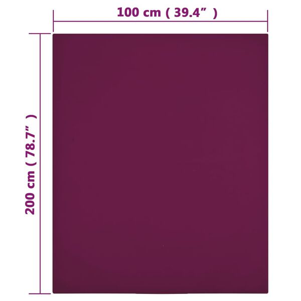 vidaXL Jersey Fitted Sheet Bordeaux 100% Cotton 39.4 x 78.7 in