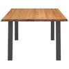 vidaXL Dining Table Light Brown Solid oak wood, powder-coated steel Large