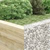 vidaXL Gabion Raised Bed Silver Galvanized Steel 59.1 x 7.9 x 39.4 in