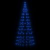 vidaXL LED Christmas Tree Blue, Dark Green Copper, Iron Collapsible