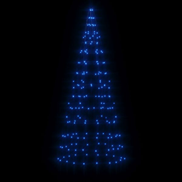 vidaXL LED Christmas Tree Blue, Dark Green Copper, Iron Collapsible