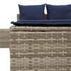 vidaXL Double Sun Lounger Grey, Navy Blue