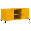 vidaXL TV Cabinet Mustard Yellow Cold-rolled Steel 39.6 x 15.4 x 17.1 in
