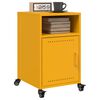 vidaXL Bedside Cabinet Set of 2 Mustard Yellow Cold-rolled Steel Medium
