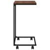 vidaXL Side Table Black and Brown Engineered wood and iron