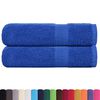 vidaXL Bath Towel Set of 2 Blue 100% Cotton Large Bath Towel