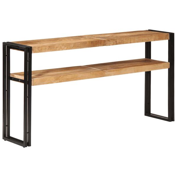 vidaXL Console Table Natural wood and black