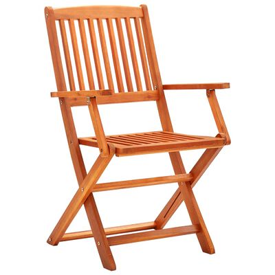 vidaXL Folding Patio Chairs 6 pcs Solid Eucalyptus Wood