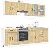 vidaXL Kitchen Cabinet Set Sonoma Oak Engineered Wood, Glass Large