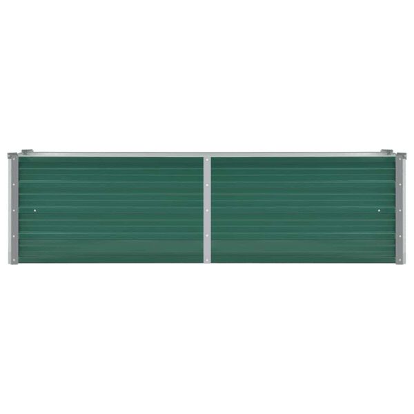 vidaXL Raised Bed Green Galvanized steel 63.0 x 15.7 x 17.7 in Durable