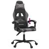 vidaXL Gaming Chair Black and Gray Faux Leather