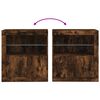vidaXL Sideboard with LED Lights Smoked Oak 23.8"x14.6"x26.4"