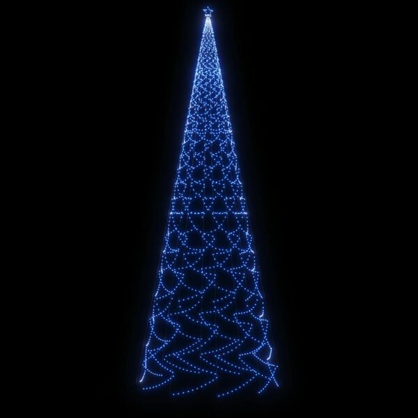 vidaXL Christmas Tree with Spike Blue 3000 LEDs 26 ft