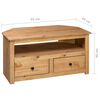 vidaXL Corner TV Cabinet Natural wood color Solid pinewood Medium