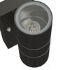 vidaXL Outdoor Wall Lights 2 pcs Black 7 x 10 x 22 cm Stainless steel