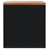 vidaXL Garden Storage Box Black Poly Rattan 43.3 x 19.7 x 21.3 in