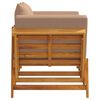 vidaXL Garden Bench Taupe Solid acacia wood, 100% polyester Large
