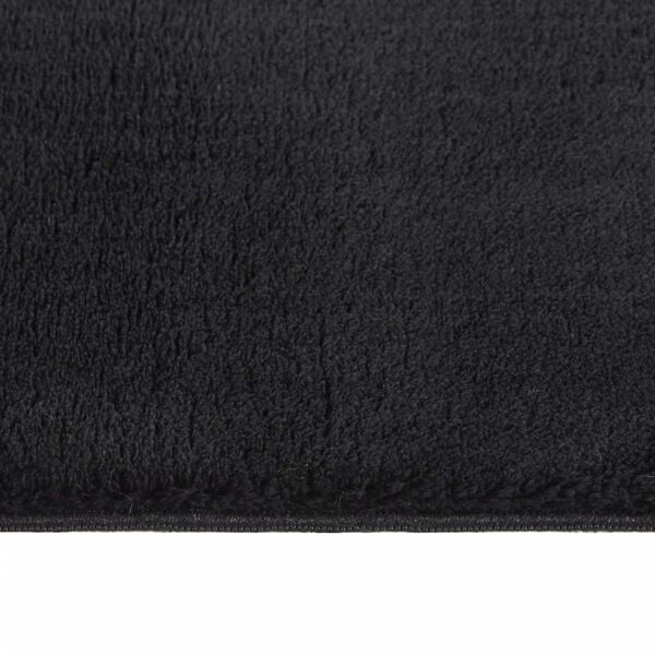 vidaXL Shaggy Rug Black 100% Polyester Large Non-slip Shaggy Rug