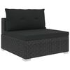 vidaXL Patio Lounge Set Set of 10 Black