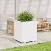 vidaXL Garden Planter White Solid pine wood Medium Decorative Inlays