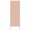 vidaXL Highboard Pink Steel 26.8 x 15.4 x 44.5 in Highboard