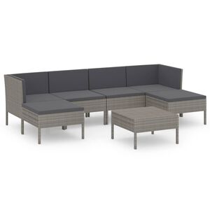 vidaXL Garden Lounge Set Grey, anthracite