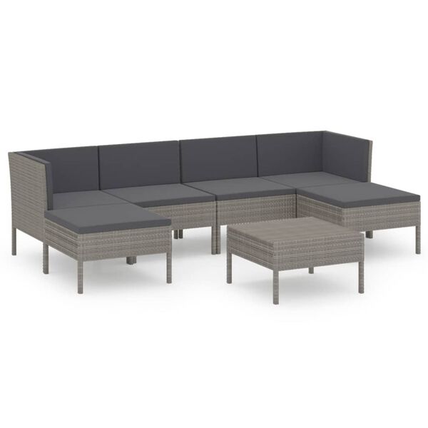 vidaXL Garden Lounge Set Grey, anthracite