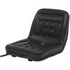 vidaXL Universal Tractor Seat Black Steel frame, PVC upholstery Universal
